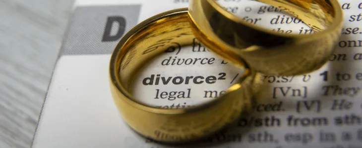 Rings over the definition of divorce in a book