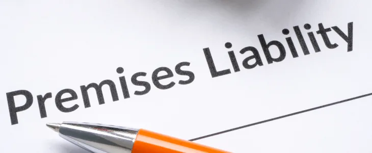 Premises Liability written on a piece of paper